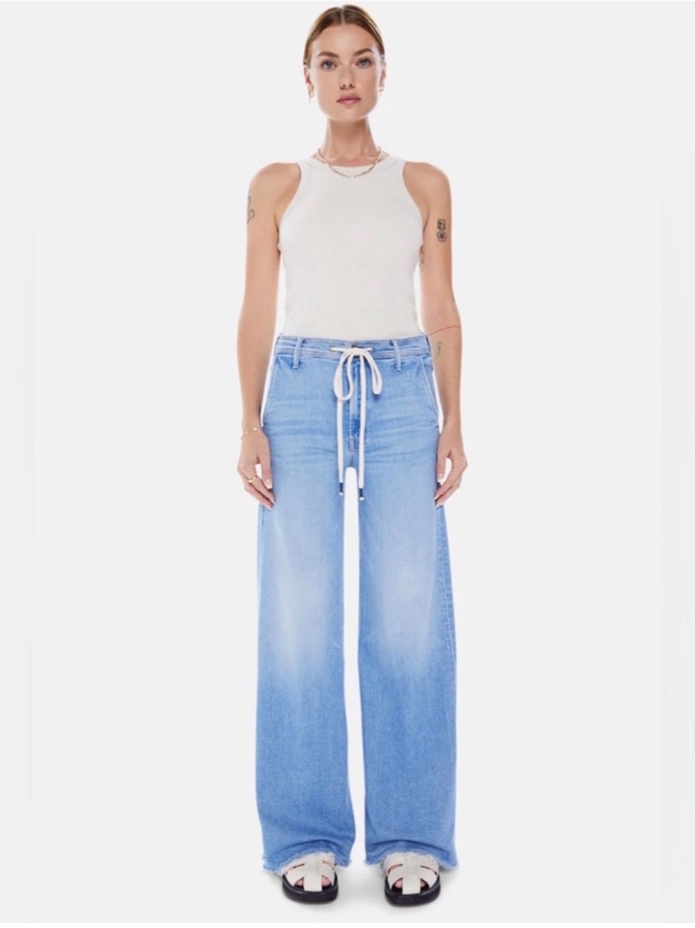 MOTHER the drawn undercover prep heel fray jeans